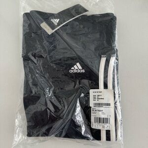 Adidas Black Leggings with White Accents